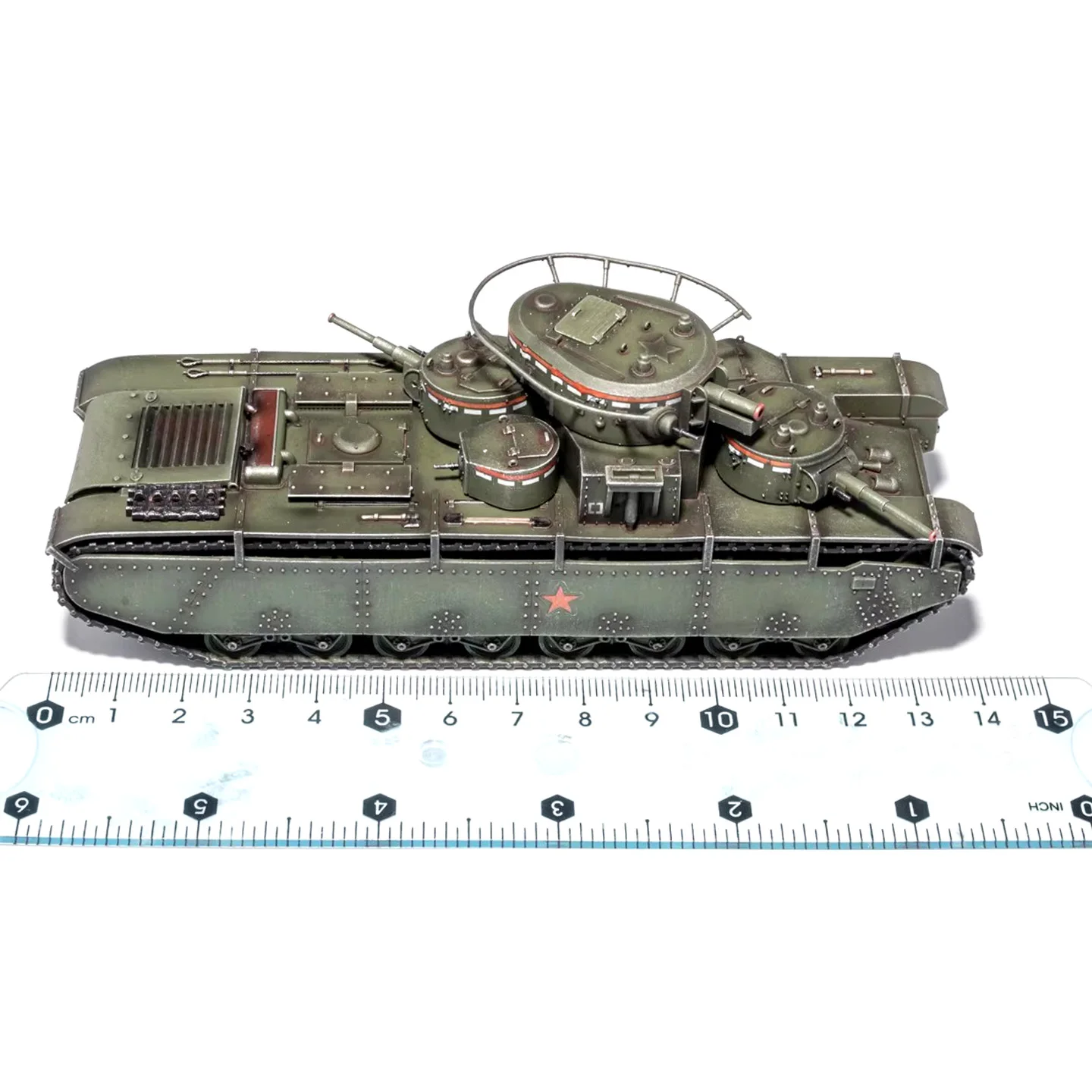 

AM 1/72 Soviet T-35A Multi turret Heavy Tank Model Static Finished Product Model