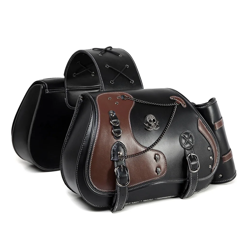 Retro motorcycle accessories, side bag modification, touring gear, bike side bag, Outdoor Cycling Pannier Bag