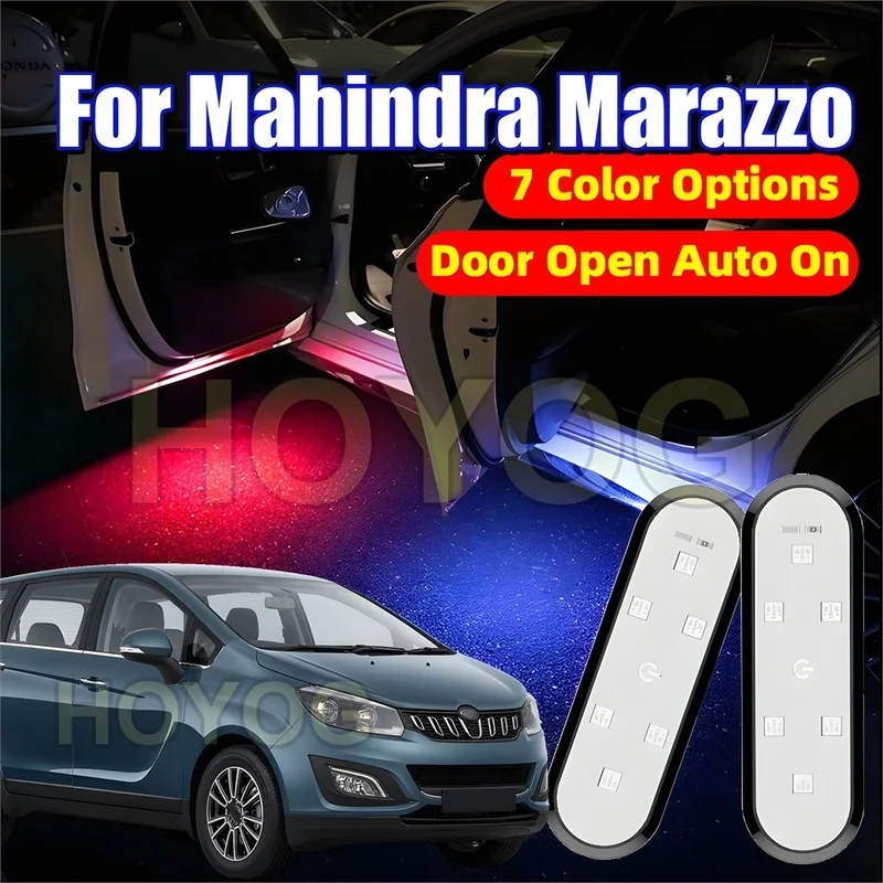 Fit for Mahindra Marazzo 2018-2022 Wireless Multi-Color Car Door Warning Light for Door-Opening Alerts with Type-C Charging