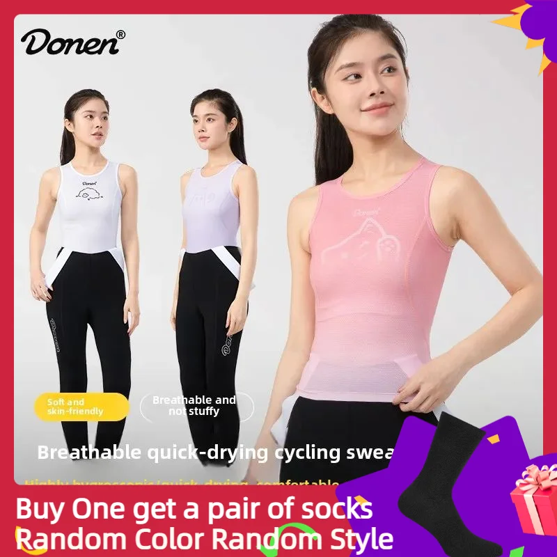 

DONEN Summer Women‘s Cycling Base Layer Quick Dry Bicycle Vest Top Tank for Riding Road Bike Undershirt Mesh Underwear Clothing