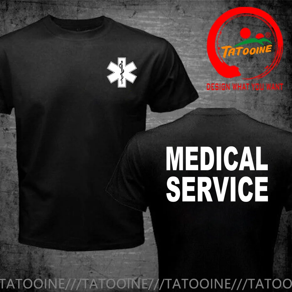 EMT Paramedic Emergency Medical Services T Shirt Men Casual T-shirt Short Sleeve Mans Cool Tops Man Cotton Short Sleeve Summer