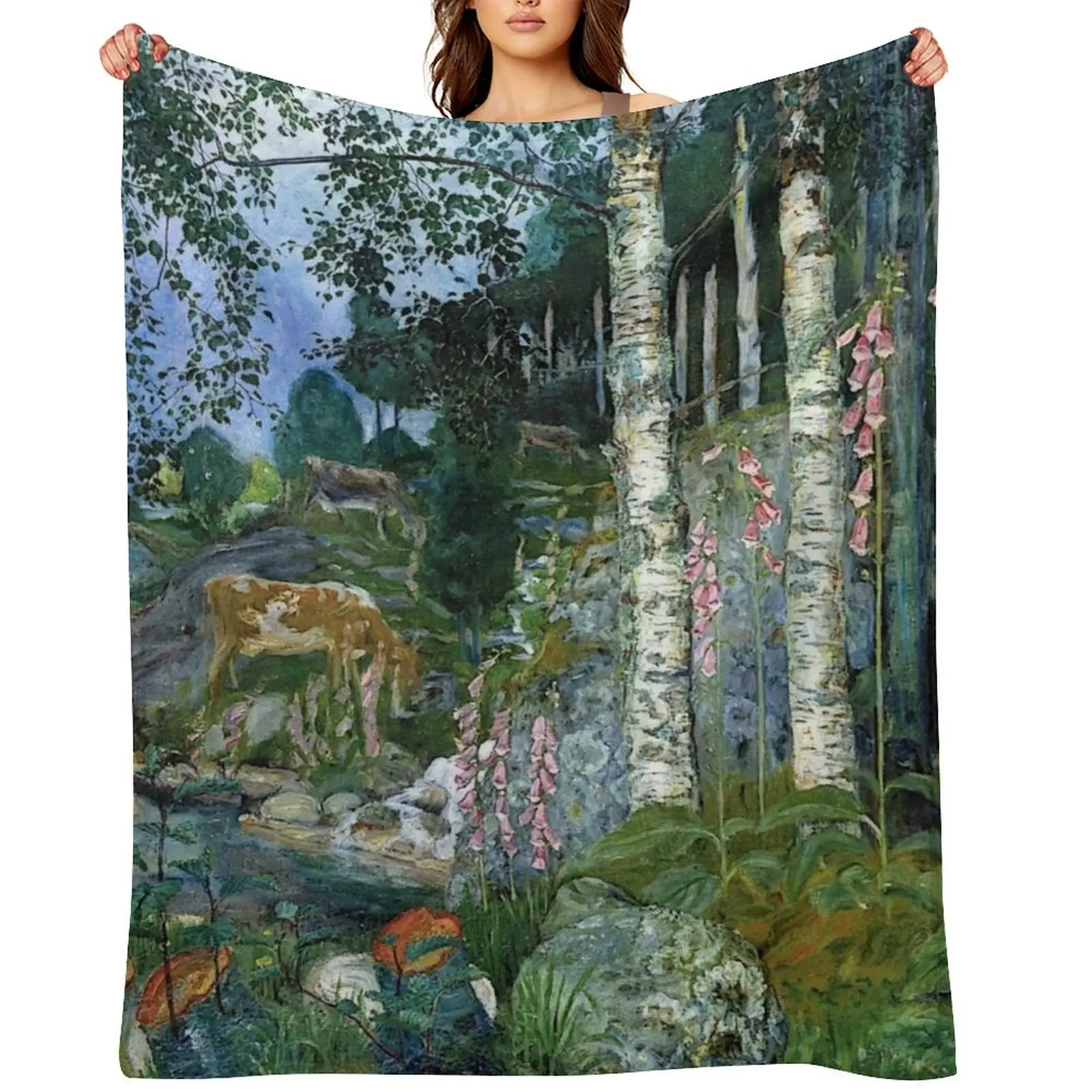 

Nikolai Astrup Throw Blanket Retros christmas gifts blankets ands Blankets