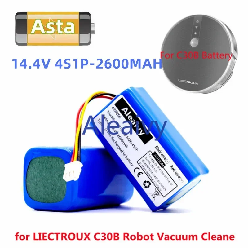 New Genuine 14.4v Battery for LIECTROUX C30B Robot Vacuum Cleaner 2600mAh 3500mAh 18650 Lithium Cell Cleaning Tool Parts