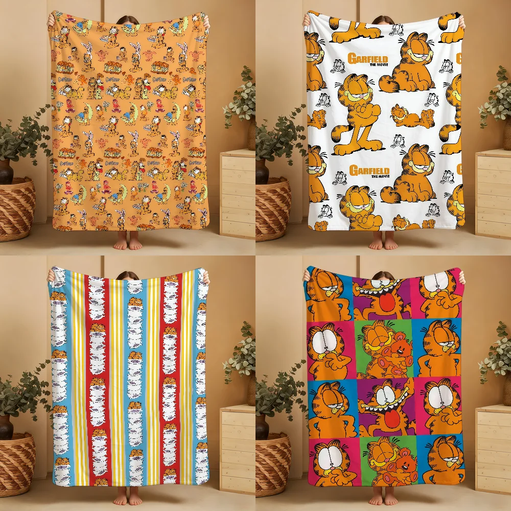 CARTOON-Decke, super gemütlich, plüschig, für Wohnzimmer, G-GarfieldS-ES, Zimmer, Sofa, Couch, kindliche Geburtstagsgeschenke