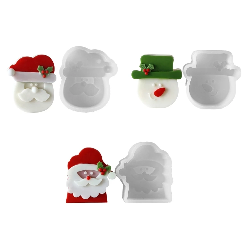 Santa 3D Silicone Seasonal Santa Silicone Mould for Pillar Making and Clay Projects