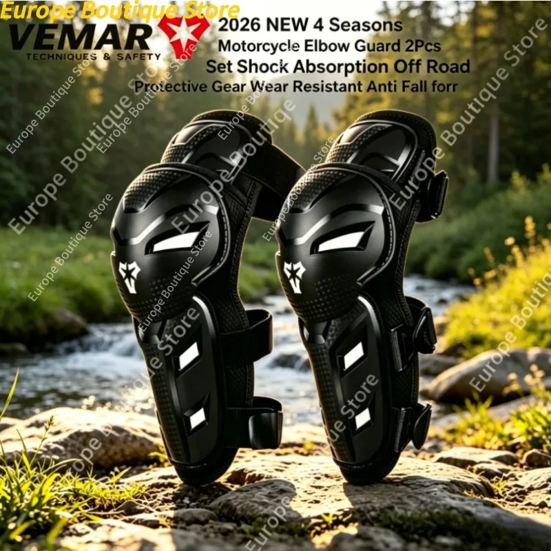 Off Road Protective Gear 2Pcs 4 Seasons Motorcycle Elbow Guard Shock Absorption Wear Resistant Anti Fall For Men Women