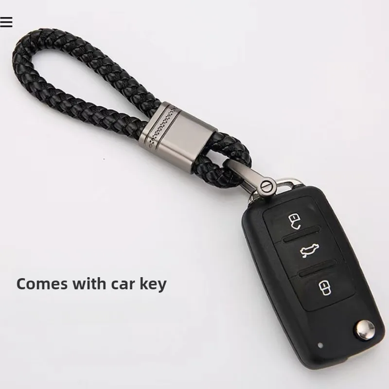 Hand-Woven Key Ring Leather Car KeyChain Men Women Rope Key Chain Waist Keyring Charm Key Holder Gift Jewelry image 3