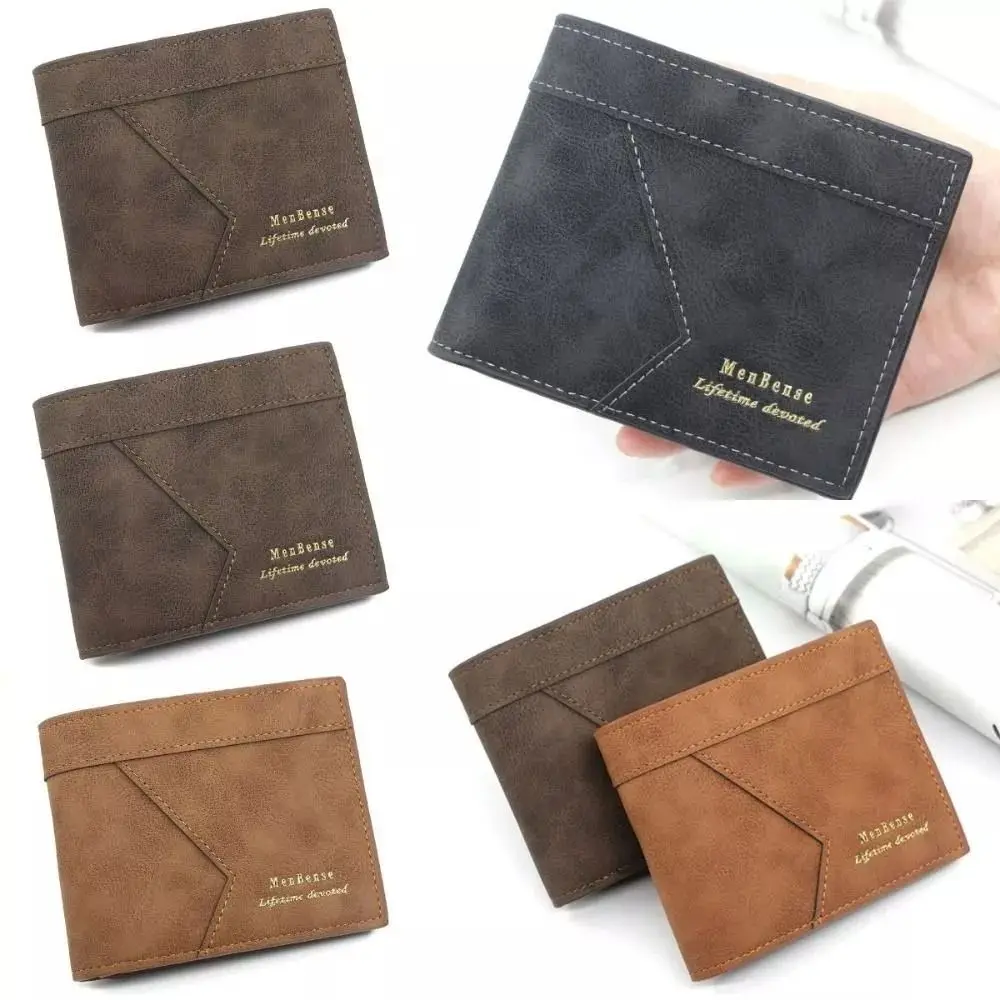 Luxury PU Leather Men's Wallets Ultra Thin Multi-card Slot Card Holder Frosted Large-capacity Card Bag