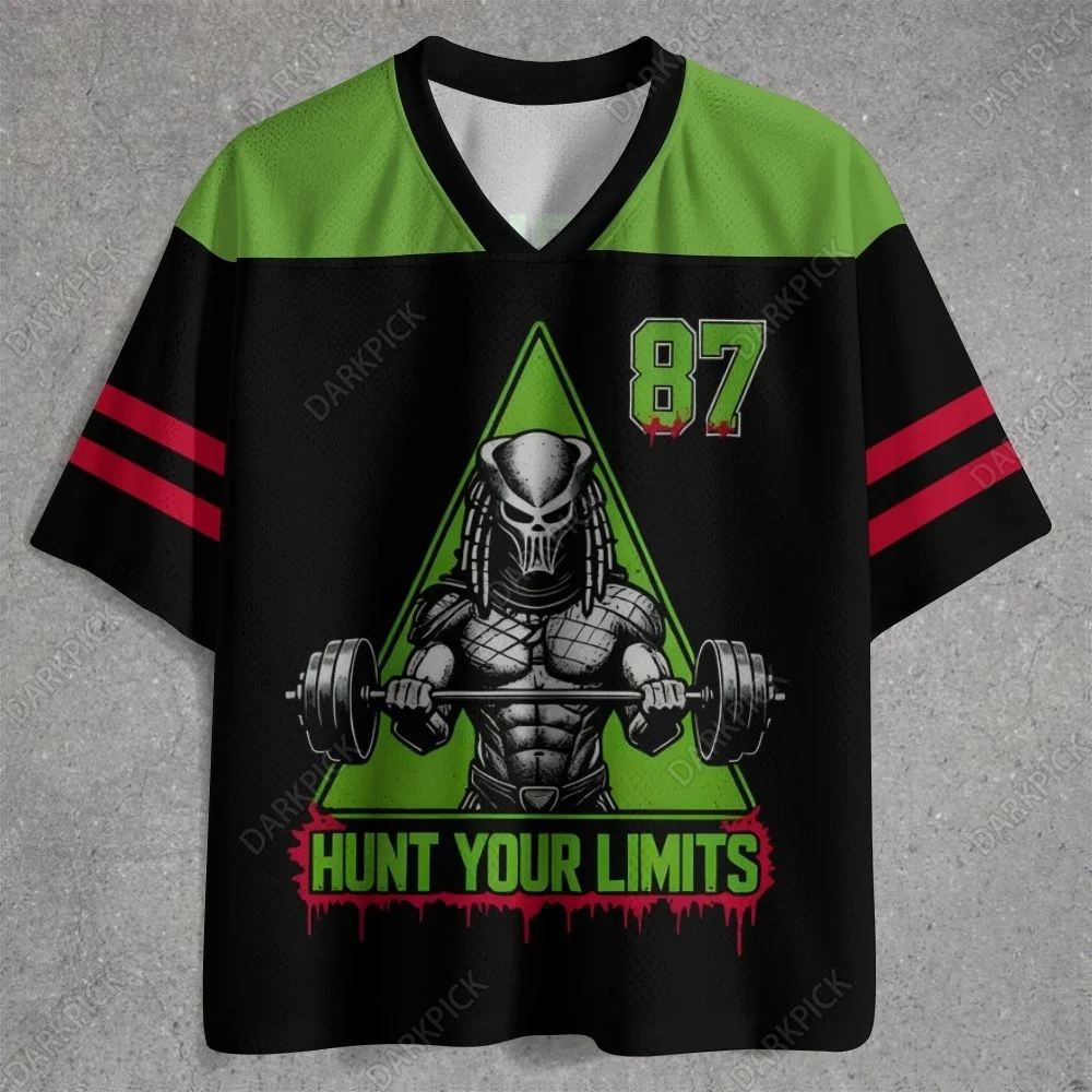 Adult Summer Sportswear, Iron Blood Warrior Movie Jersey T-shirt, Popular Mesh Jersey, Quick Drying Jersey, 3D Printing, Hunter view 2
