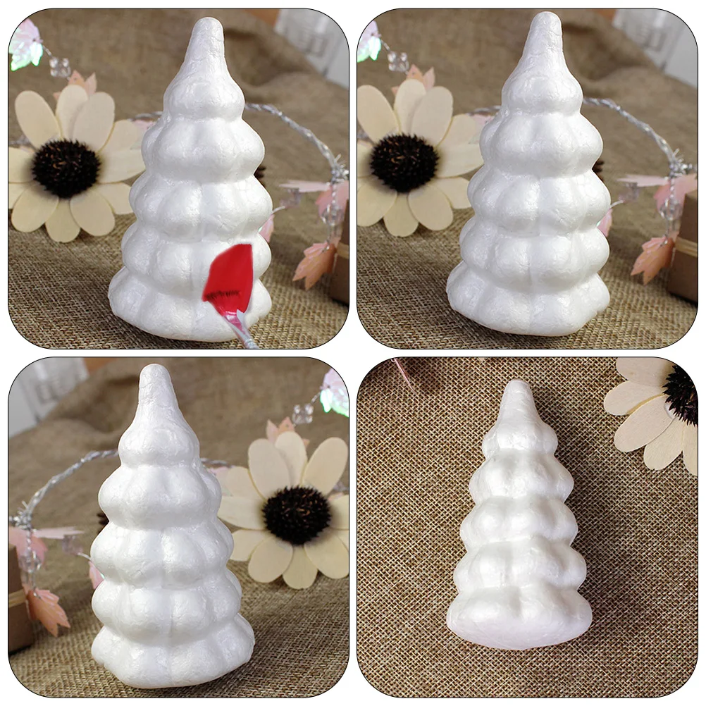 

6Pcs Christmas Tree Tower Handmade Foam DIY Material Xmas Decor Creative Desktop Ornament Christmas DIY Crafts