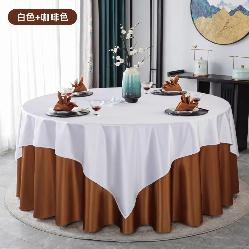 

2024 High end satin banquet hall, round table tablecloth restaurant, restaurant, catering business