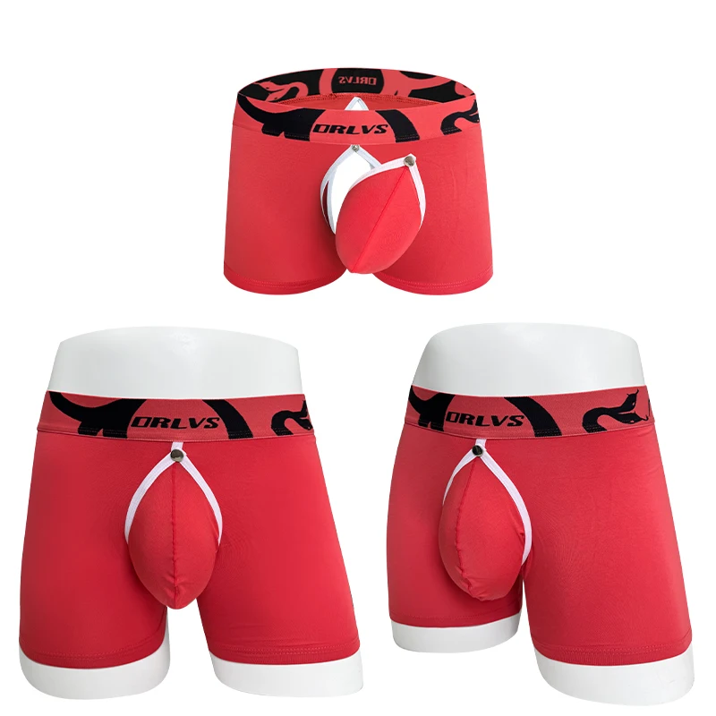 2 PCS Men Boxer Briefs Men's Moisture-wicking Boxer Briefs with Wide Waist band solid color  Design Comfortable for Sports