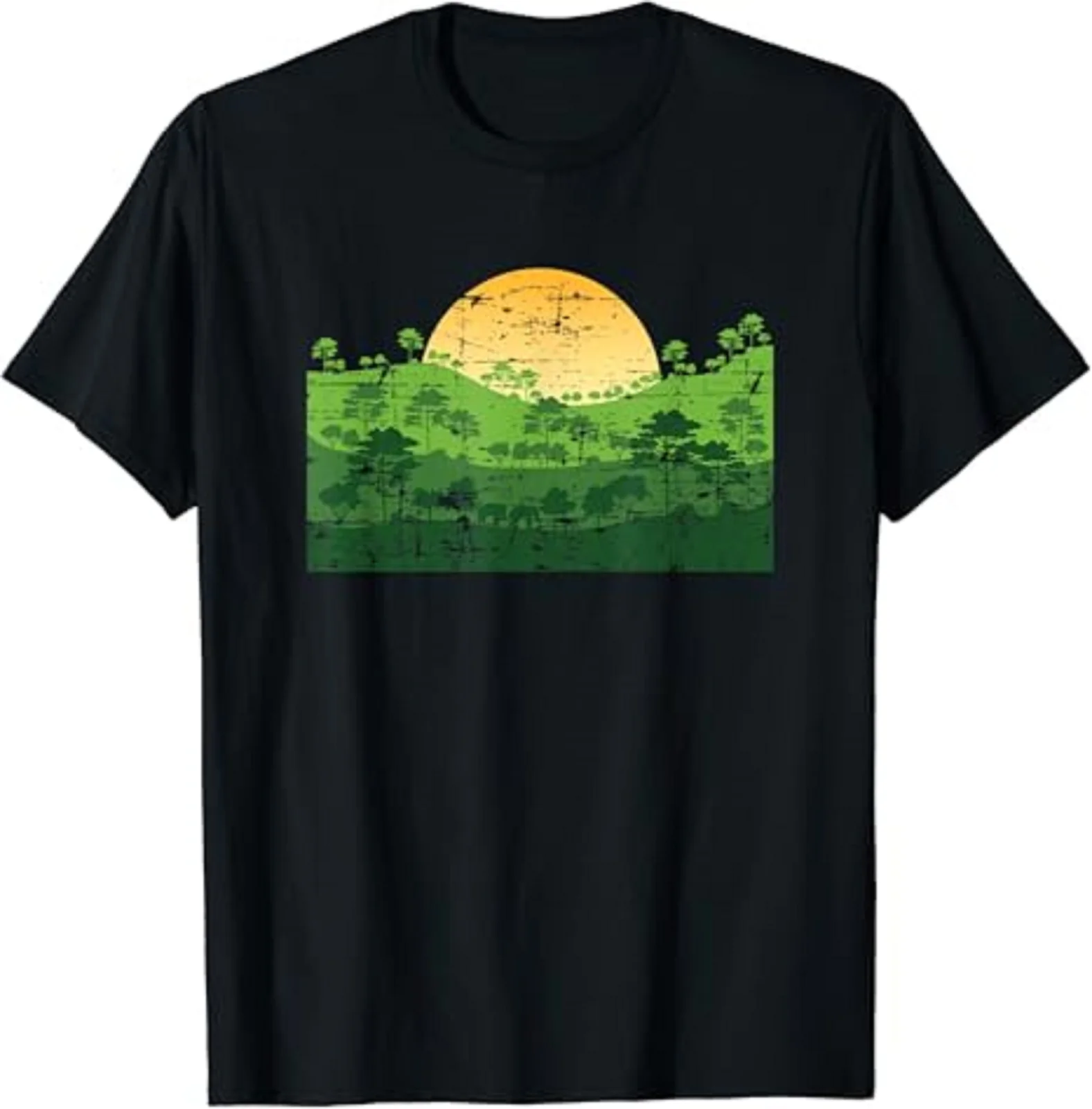 Wildlife Forest Trees Hills Outdoors Landscape Sunset Nature Unisex T-Shirt