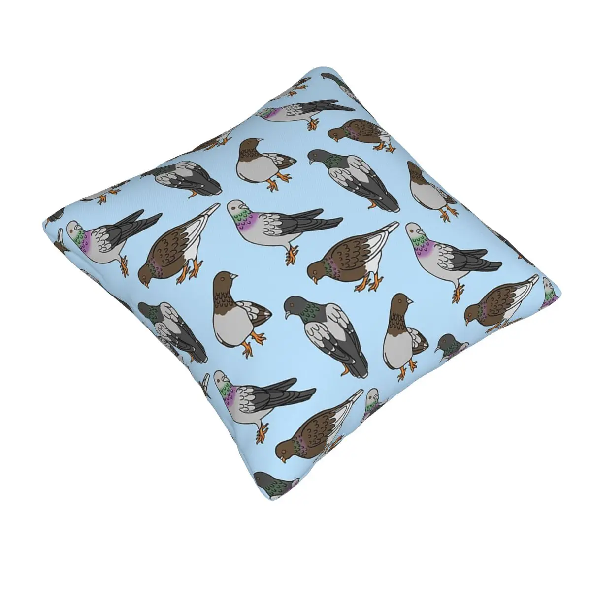 City Pigeons Square Pillowcase Pillow Cover Cushion Zip Decorative Comfort Throw Pillow for Home Living Room