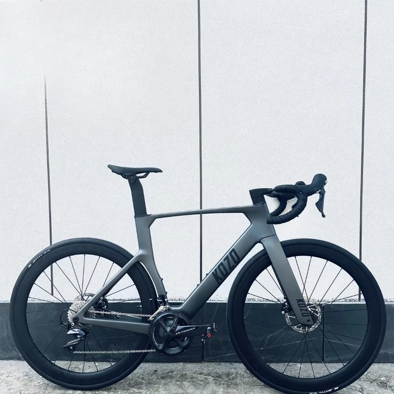 

Factory Direct Top Quality 100% Taiwan Carbon Fiber Aero Road Bike Hydraulic Disc Brake Lightweight Racing Bike OEM