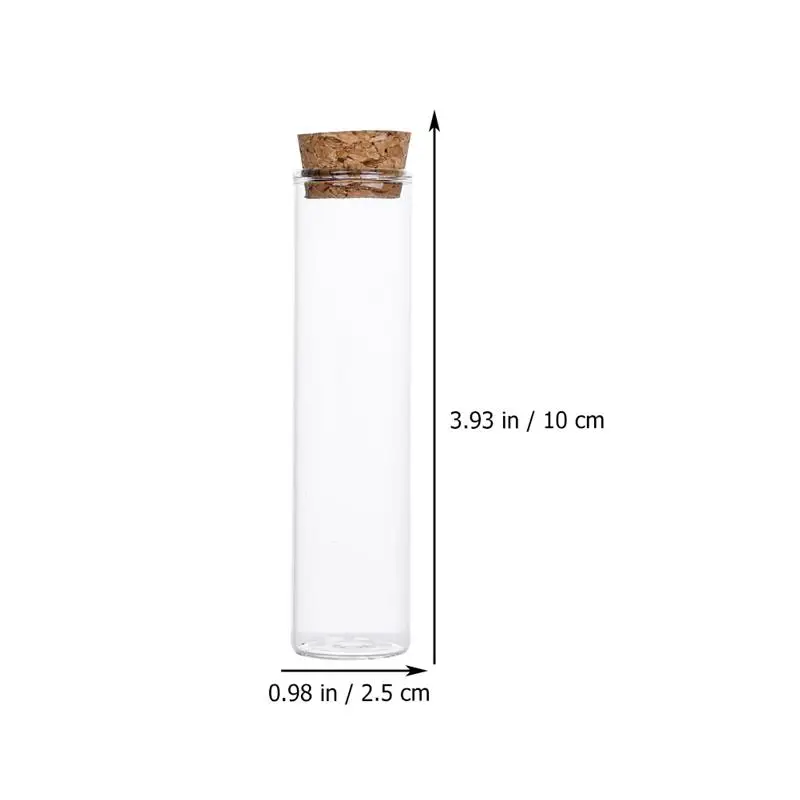 20pcs 50/60ml Sample Bottle Specimen Display Bottle Glass Matches Bottle With Cork Tea Containers Wishing Jar Clear Glass Bottle