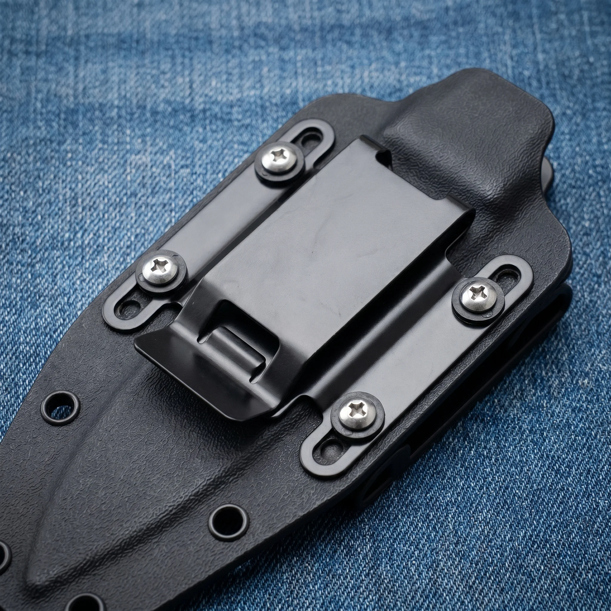 1 Piece EDC Stainless Steel Belt Clip with Screws Kydex Sheath Back Clamp Accessory