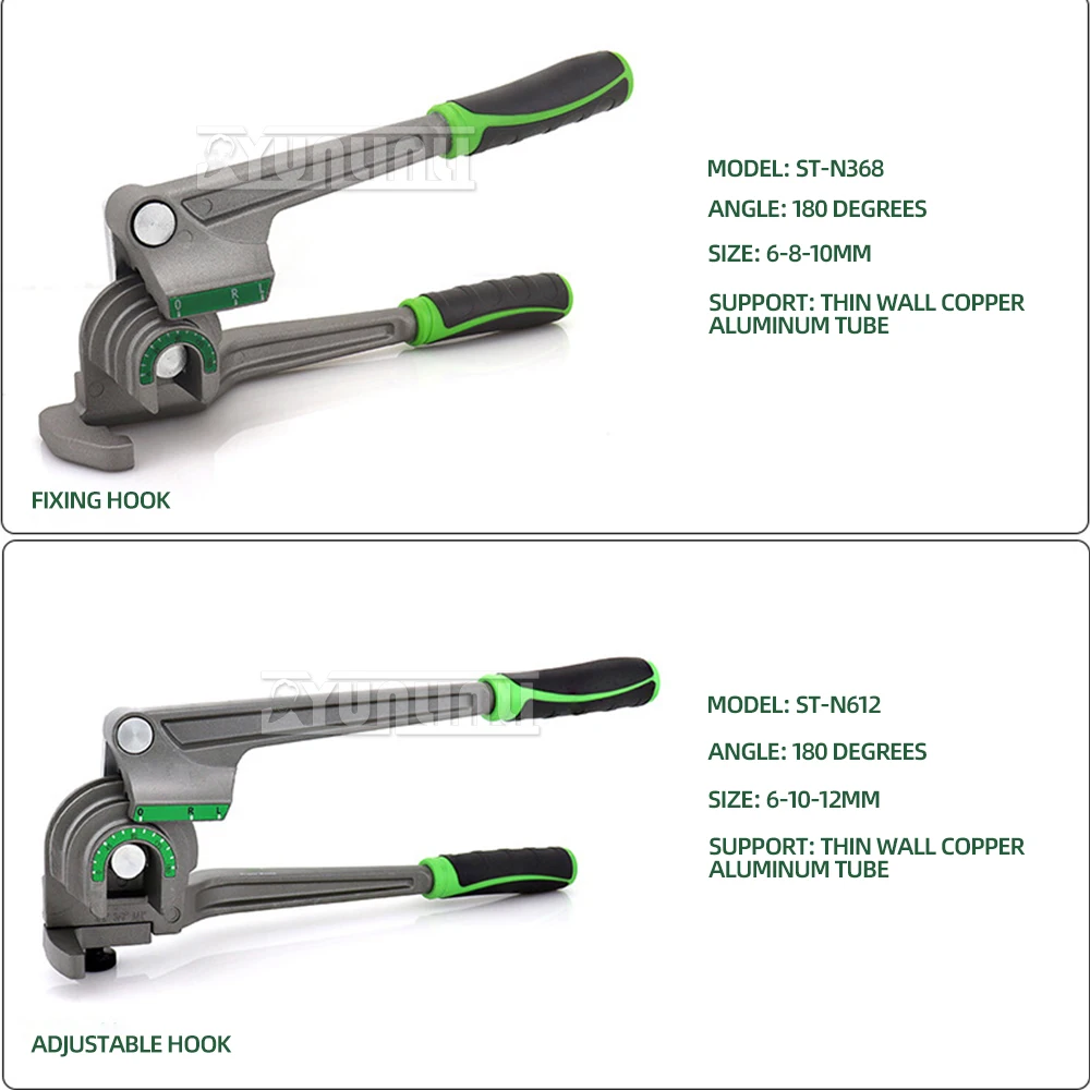 Manual Copper Tube Bender 1/4 3/8 5/16 1/2' Copper Tubing Bender Tube Bending Machine Cold Storage Tube Bender ST-612 6-12mm