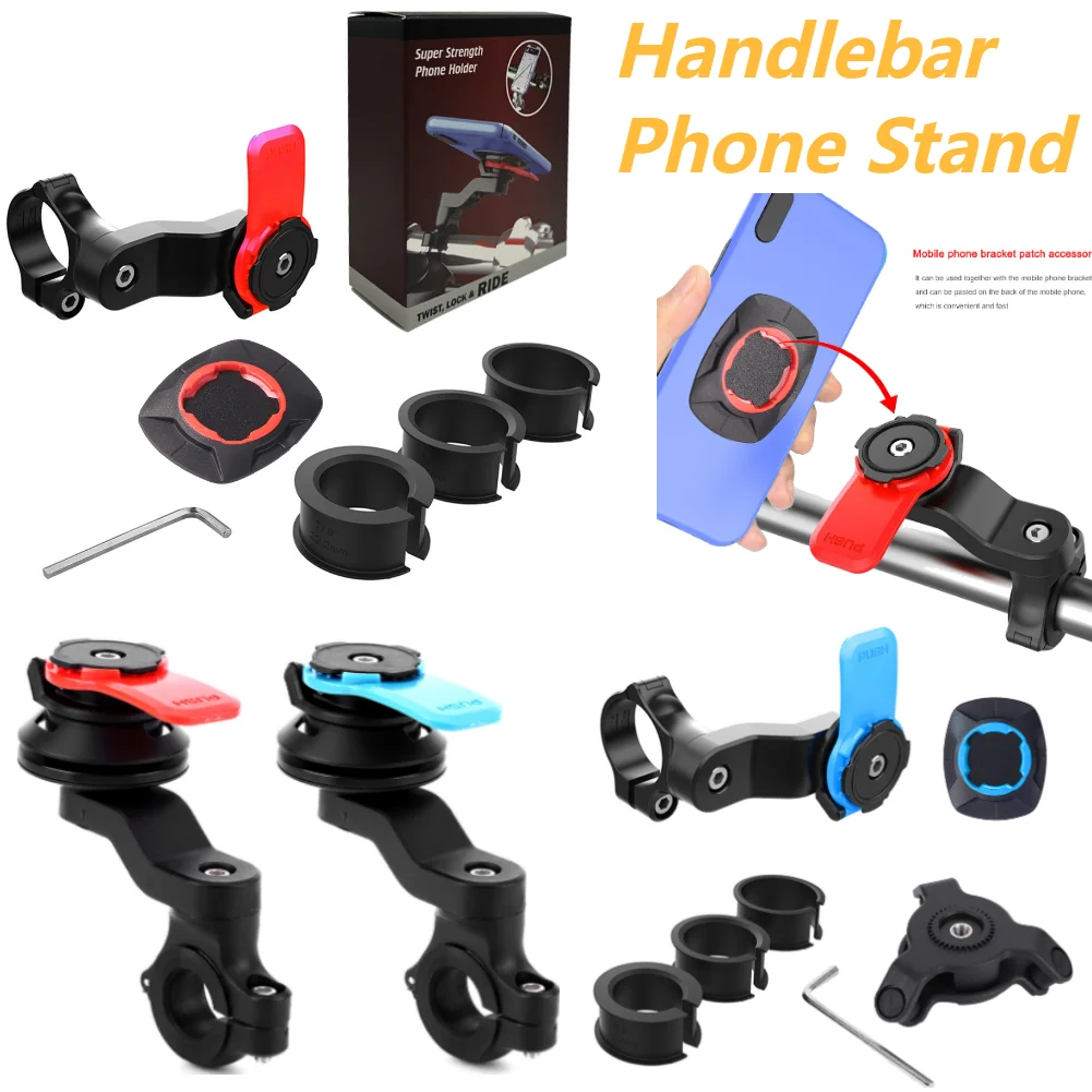 MTB Motorcycle Scooter Navigation Phone Holder Adjustable Bracket Bike Mountain Bicycle Handlebar Stem Support Cycling Bracket