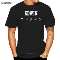 EDWIN JAPAN TS MENS COTTON SHORT SLEEVE T SHIRT IN BLACK men cotton tshirt summer brand teeshirt euro size