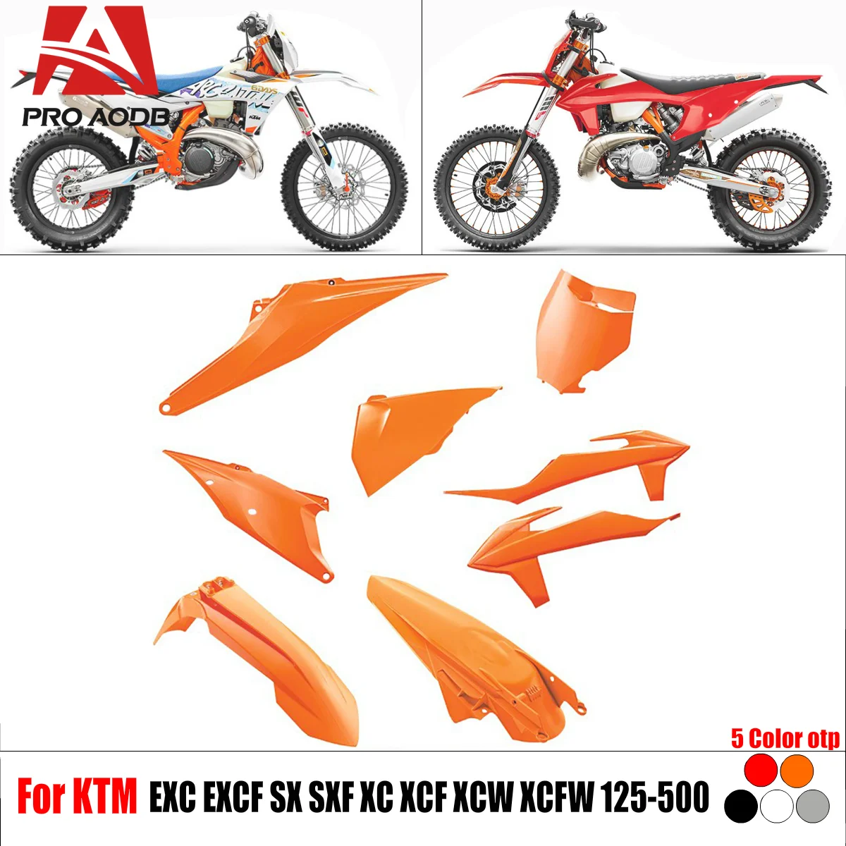 

Motorcycle High-Quality Full Kit Body Fairing Cover Fuel Tank Fender Mudguard Side Panel Plate Guard For KTM SX SXF XC XCF