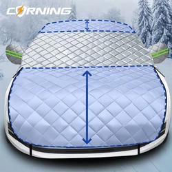 Copertura del parabrezza dell'auto tendalino mezza copertura protettiva impermeabile parasole per esterni protezione universale antigrandine per esterni Auto Snow Protector