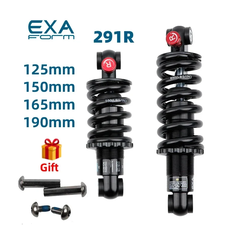 EXA 291R Hydraulic Spring Rear Suspension Mountain Bike Aluminum Shock 125/150/165/190mm 550/650 lbs Rear Shock