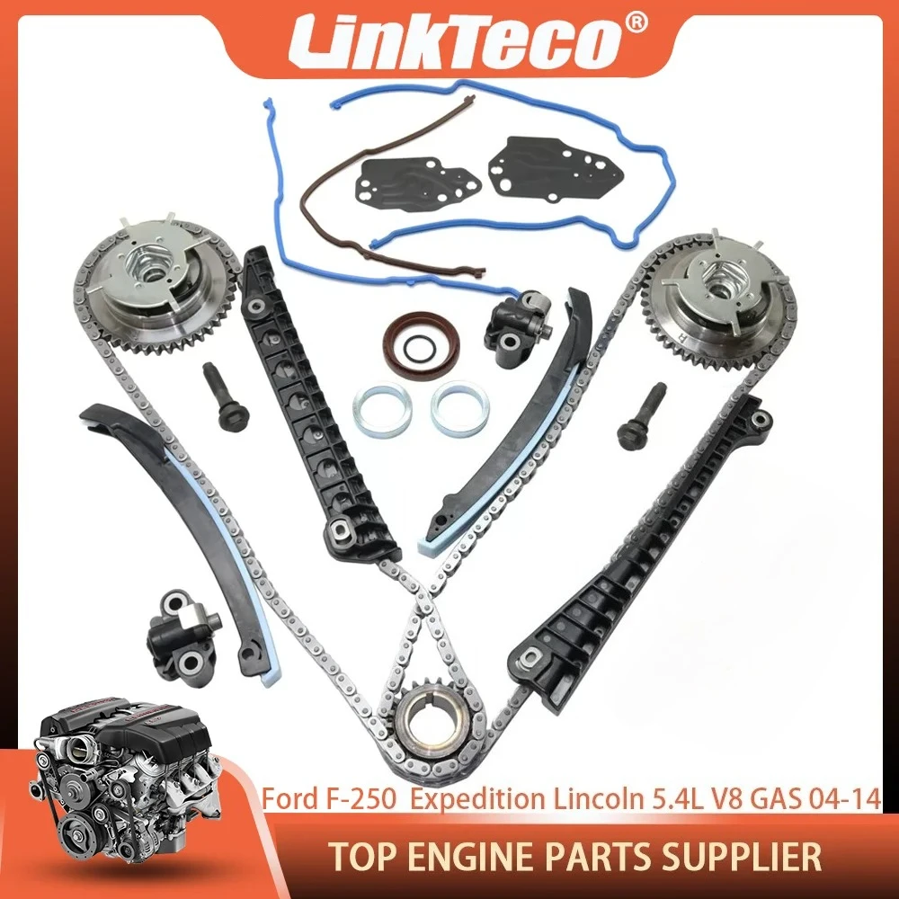 Timing Chain Kit VVT Gear For Ford Expedition F-150 F-250 F-350 Lincoln Navigator 5.4L V8 GAS SOHC 2004-14 9-0391SBVVT TK4173VVT