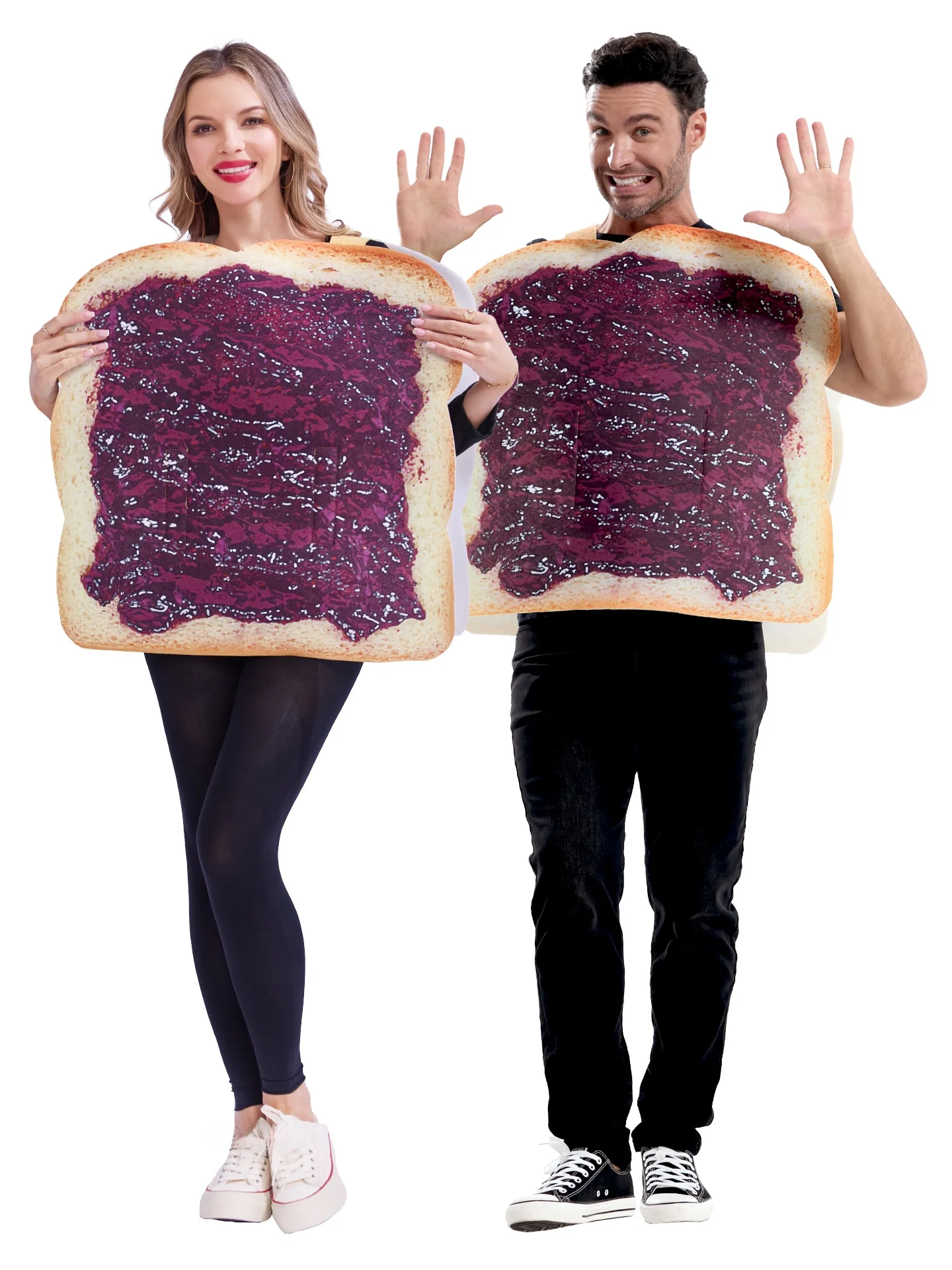 Creative Performance Costume Toast Patterned Cosplay Outfit Stage ow Food Design loween Outfit Polyester Fiber Dr