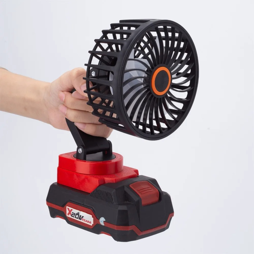Imagem -02 - Ventilador de Íon de Lítio Portátil para Lidl Parkside X20v Ajuste de Íon de Lítio para Frente e para Deriva para Pesca Interna Externa Acampamento Externa