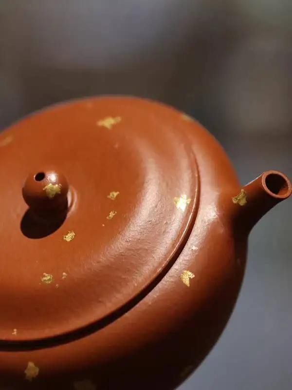 Yixing Purple Authentic Ore From Zhaozhuang Raw Clay Gold Sprinkled Ming-Style Bowl Scholar's Small Piece One-Hand Pot