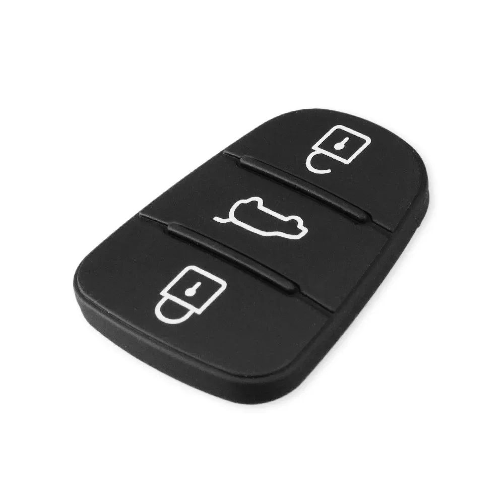 3 Button Remote Key Fob Case Rubber Pad for Hyundai I10 I20 I30 IX35 for Kia K2 K5 Rio Sportage Flip Key Case