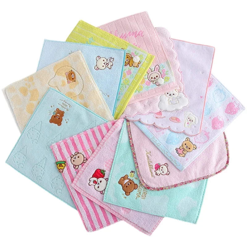 New Cute Rilakkuma Korilakkuma Kiiroitori Kids Plush Toys Baby Burp Cloths Small Blanket Towels for Children