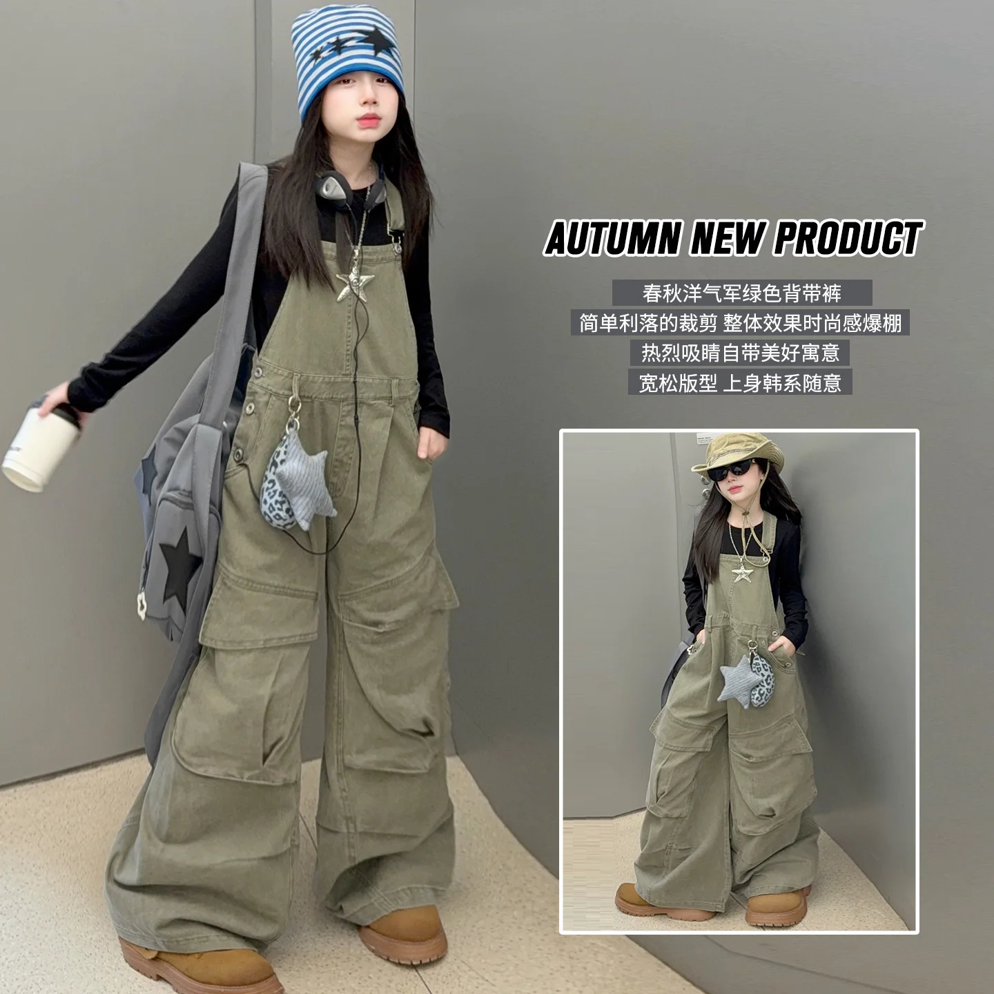 New Teens Girls Denim Dungarees Bib Jeans for Kids Casual Suspender Jumpsuit Child Fashion Jeans Overalls With Straps 4-15 Y