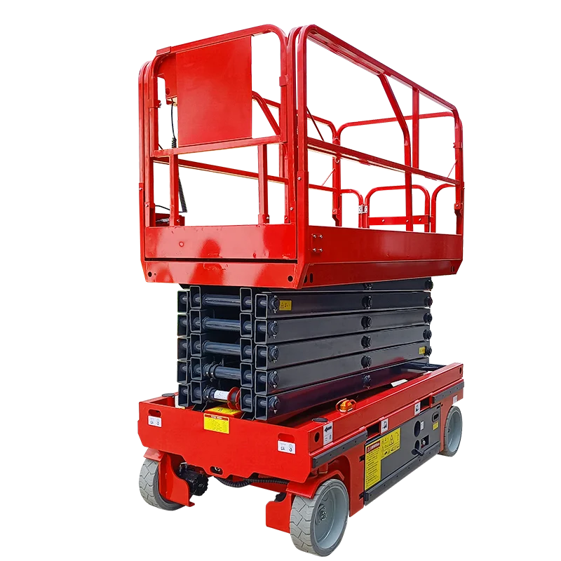 SAGA FIRST CE Certified Battery-Powered Electric Hydraulic Scissors Lift 1170x600mm Platform for Workshop Maintenance Aerial