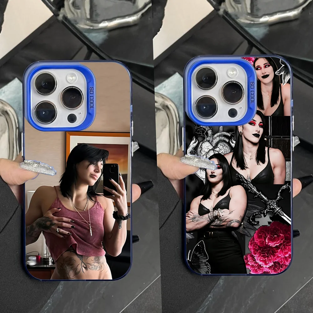 

R-Rhea R-Ripley Wrestler Phone Case For iPhone 16,15,14,13,12,11,Pro,Max,Plus,Mini,XS,SE Anti Fall Blue Matte Hard Bumper