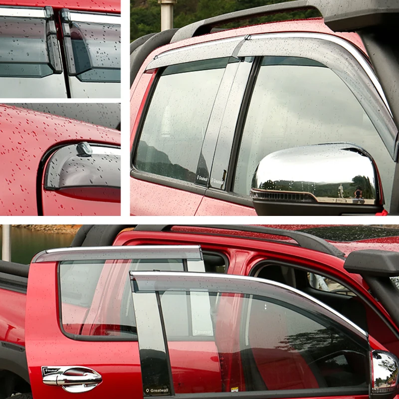 4pcs For Great Wall Haval Jolion Poer Connon 2020-2023 Car Windows Awnings Shelters Window Visor Rain Sun Smoke Guard Accessory