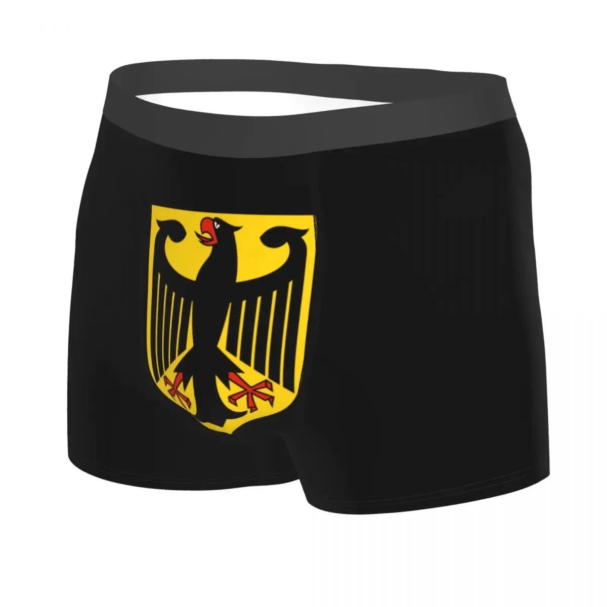 Custom Coat Of Arms Of Germany Underwear Men Breathbale German Flag Eagle Boxer Briefs Shorts Panties Soft Underpants For Male