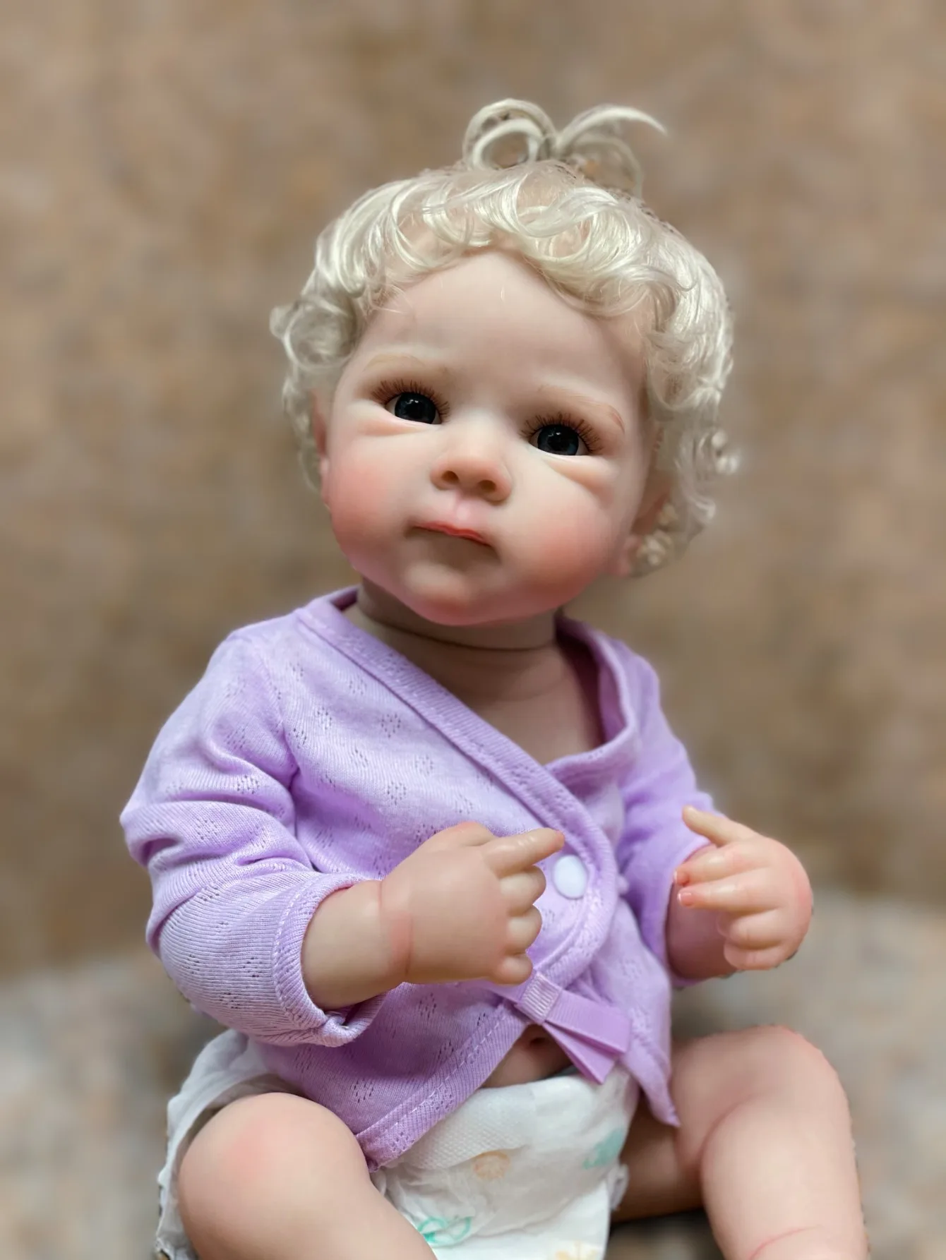 18インチのリボーンドール、手作りのリアルな新生児シリコンビニールタッチのベビーガールベティ