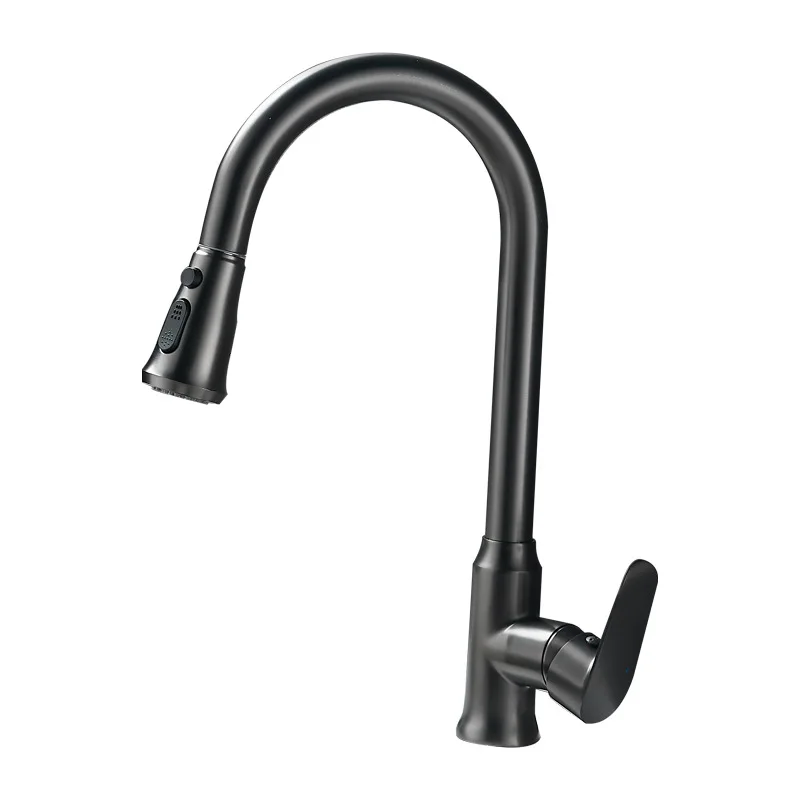 Pull Out Kitchen Faucets Rotatable Spring Brass Removable Faucet Spout Brass Mixer Hot Cold Water Taps Chrome Shaped for Sink