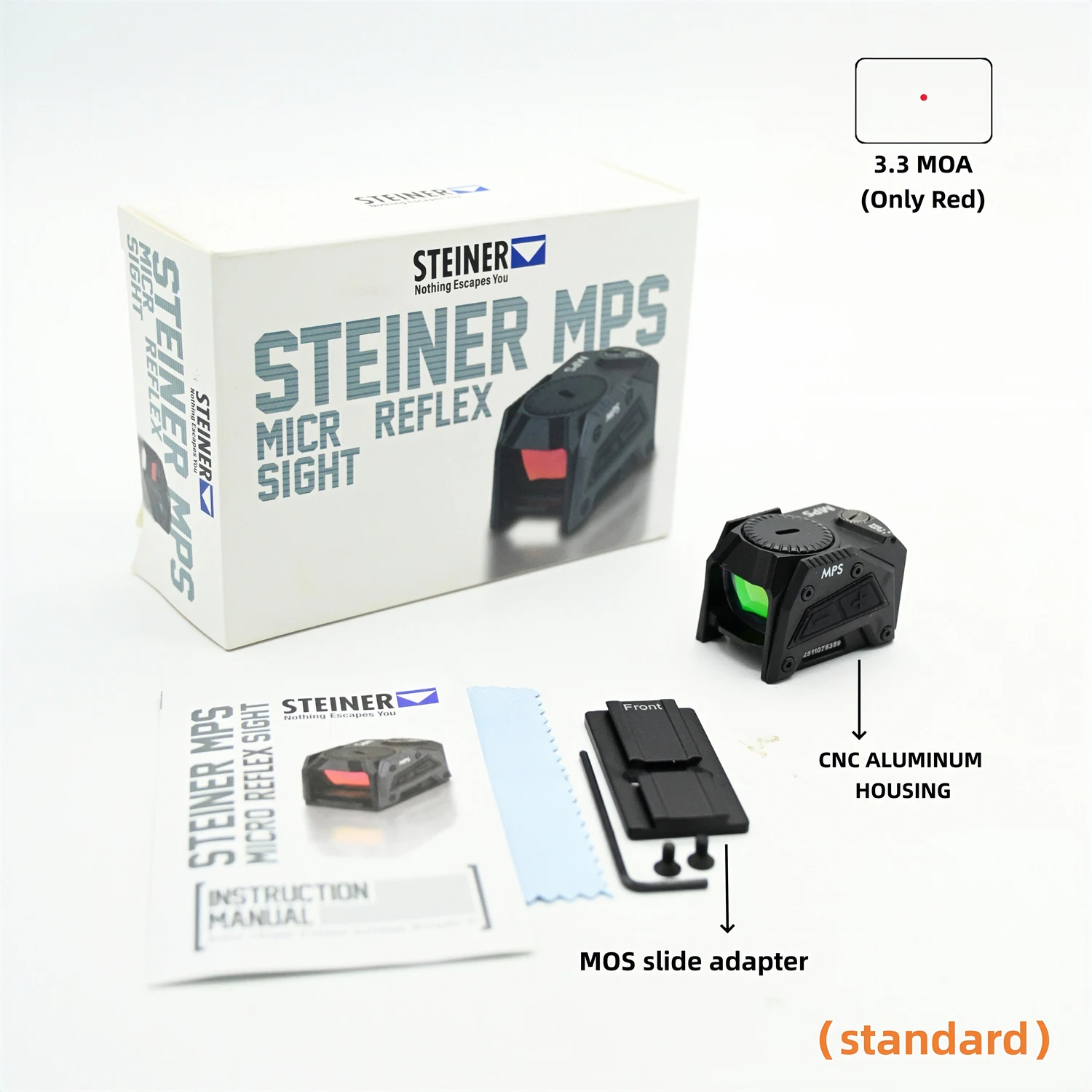 Steiner MPS مسدس البصر 3.3 MOA المدمجة الصيد استشعار الحركة ريد دوت ريفلكس مشاهد صالح لنطاق بندقية غلوك الادسنس