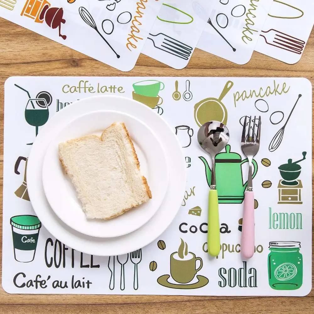 Cartoon PVC Table Decoration Bowl Dining Kitchen Tableware Table Mat Placemat Disc Pad