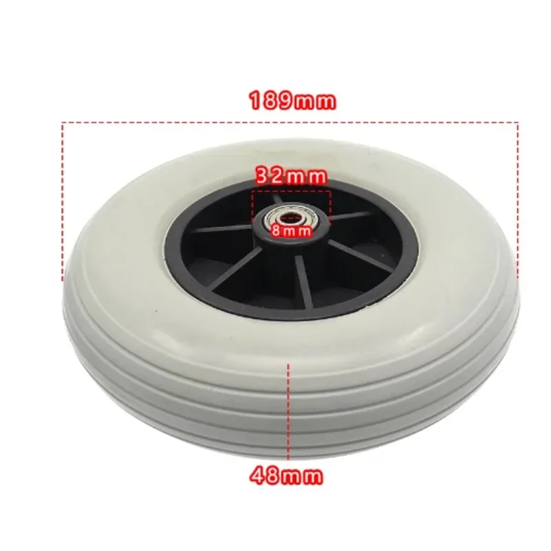 high quality 8 Inch PU Wheel 200x50 Solid Front Tire chair Parts Universal