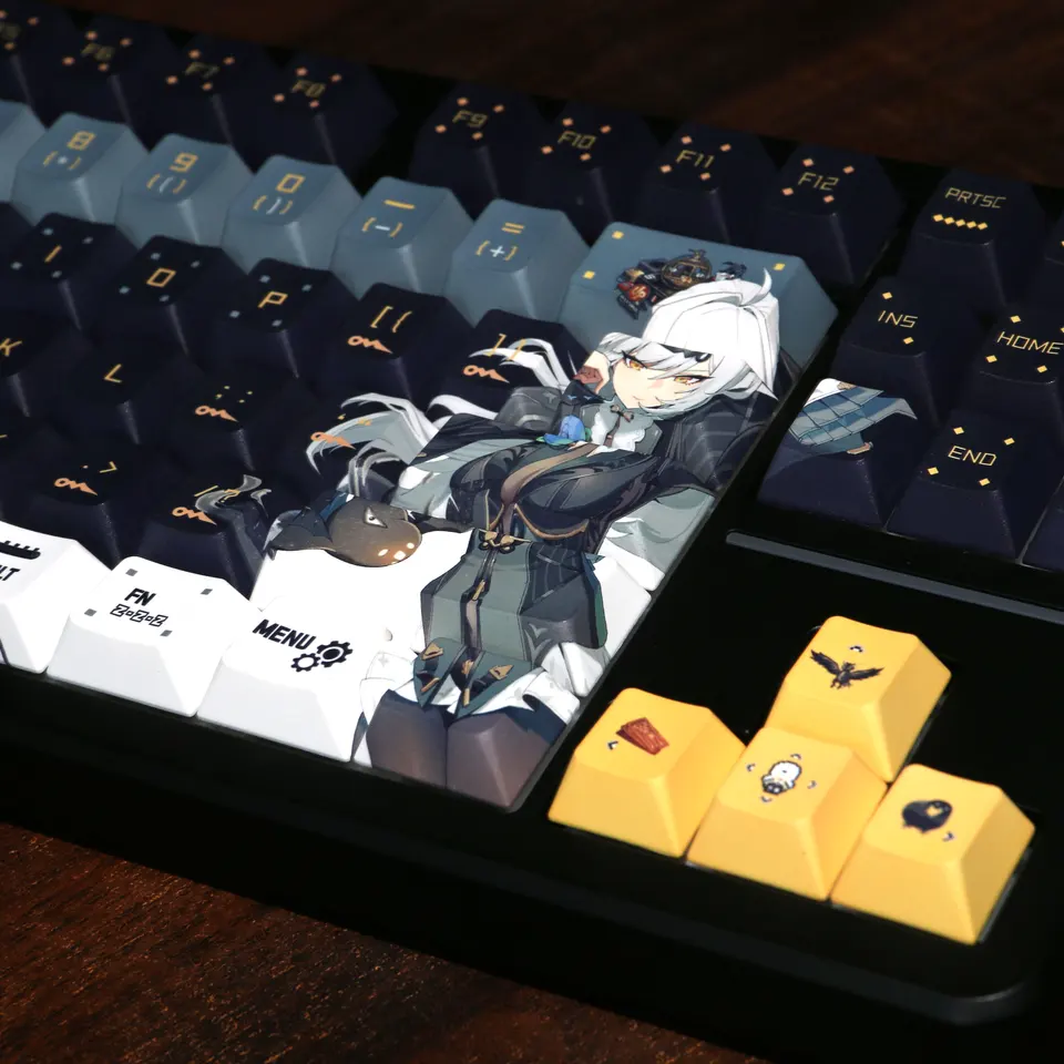 120キー アニメ ZZZ Yixuan キーキャップ ゲーム PBT キーキャップ