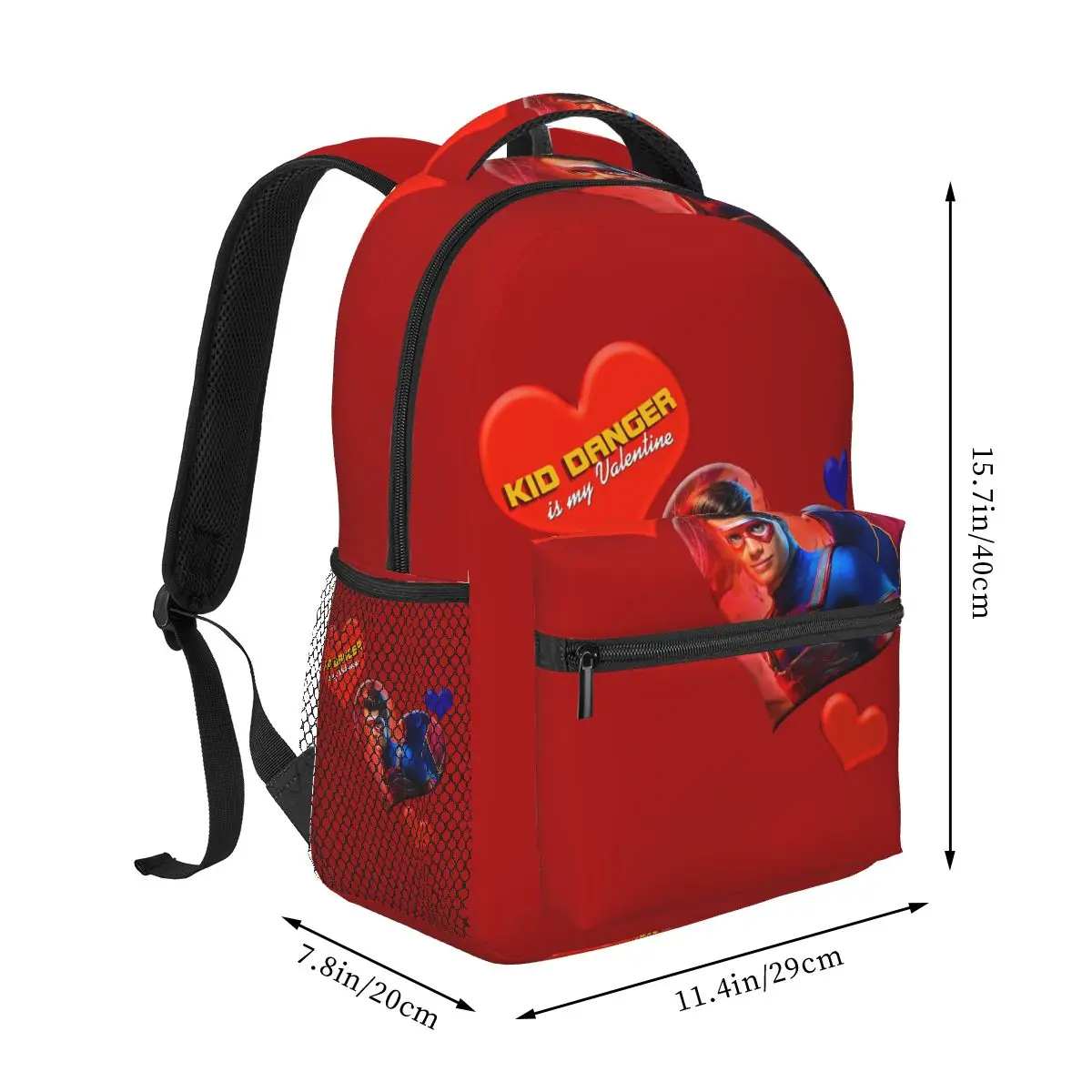 Kid Henry Danger Is My Valentine Valentine's Backpacks Boys Girls Bookbag Students School Bag Cartoon Kids Rucksack Shoulder Bag