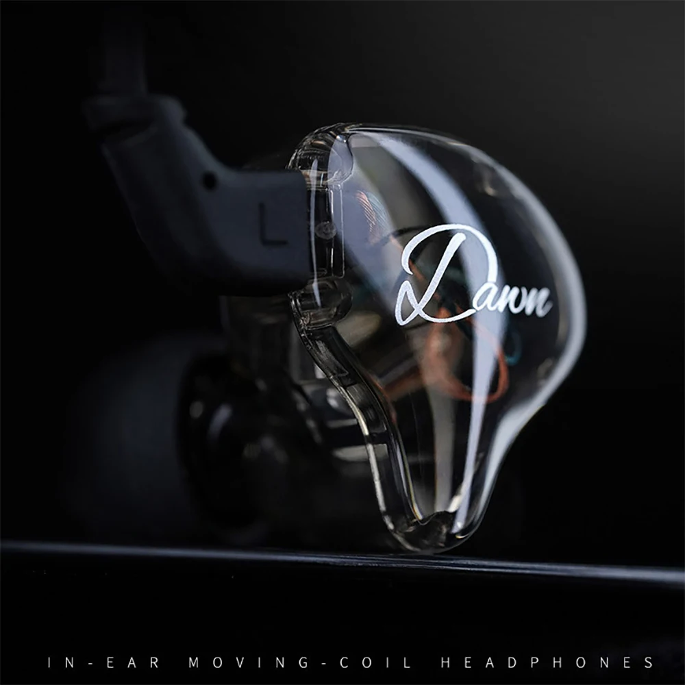 最新の KZ ドーン有線ヘッドフォンインイヤー HiFi IEM 透明 DJ 有線音楽ヘッドセットスポーツゲームカスタムノイズリダクションイヤホン