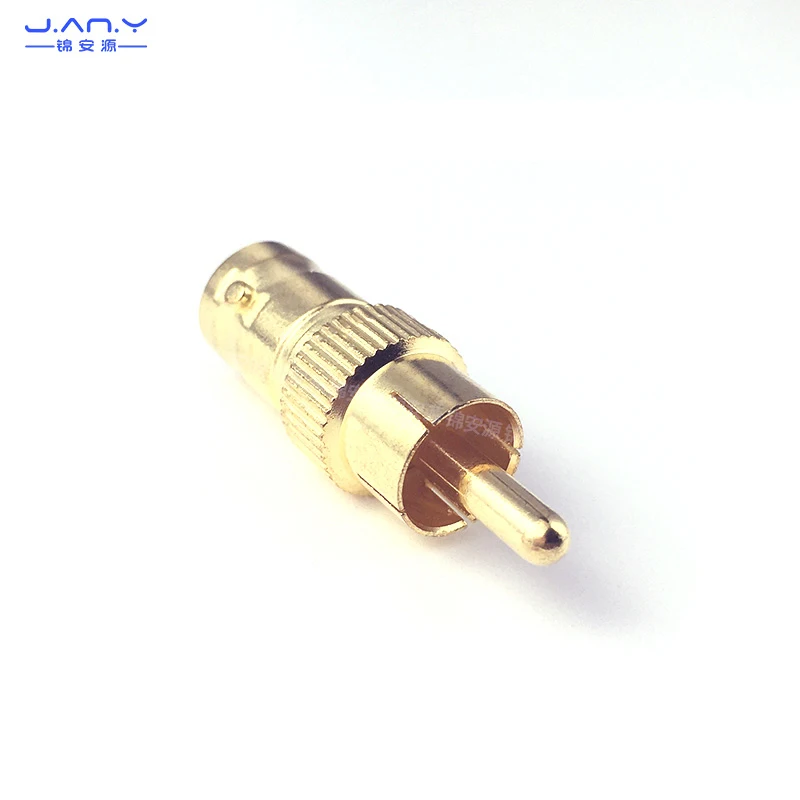 1 piece Pure copper gold plated BNC female to RCA Male audio and video coaxial connector Q9 female to AV male SDI adapter