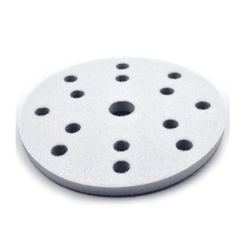 Imagem -06 - Soft Sponge Interface Pad Lixadores Backing Hook And Loop Discos para Polidor 150 mm 15 Buracos