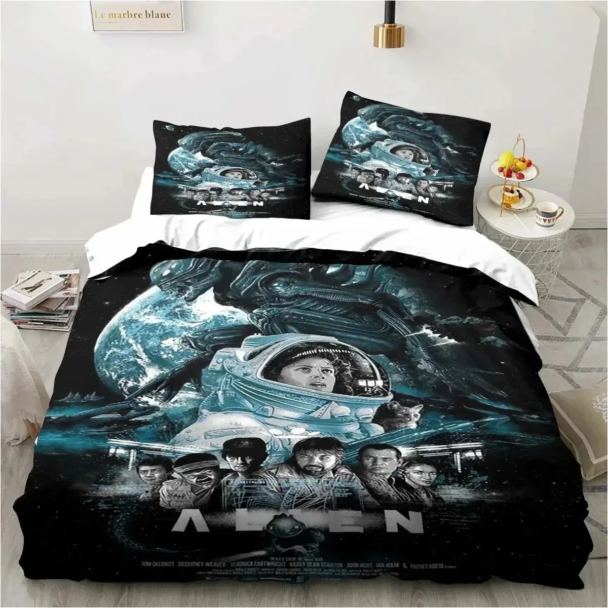 Alien Vs. Predator Predator Movie Bedding Set Single Double Queen King Size Duvet Cover Adult Boys Bedroom Bedspread Luxury Gift