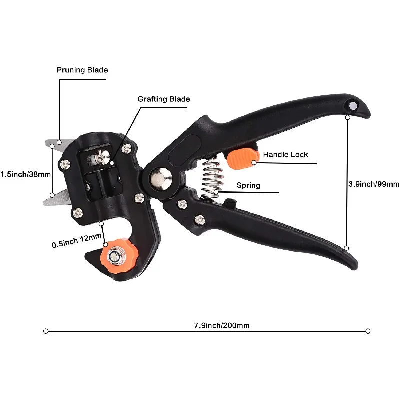 Professional Red Toolbox Grafting Pruner Garden Tool Farming Pruning Shears Scissor Fruit Tree Vaccination Secateurs